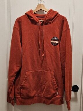 Burton Men's Rust Orange Crewneck Hoodie